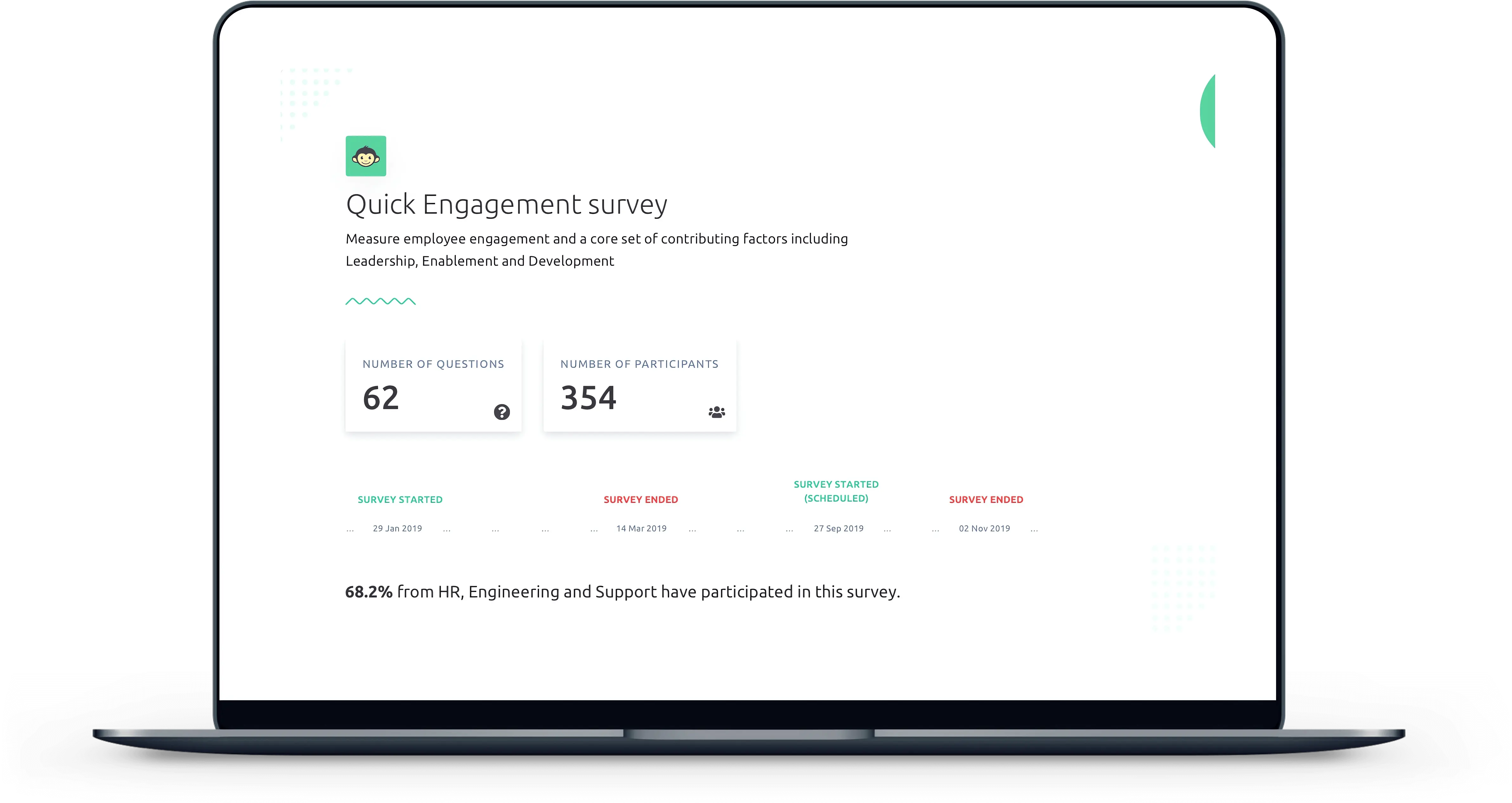 Engagement survey results data's PPT file export in our Employee Engagement Platform