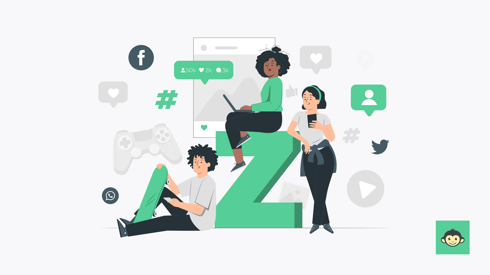Gen Z employees casually relaxing in the workplace