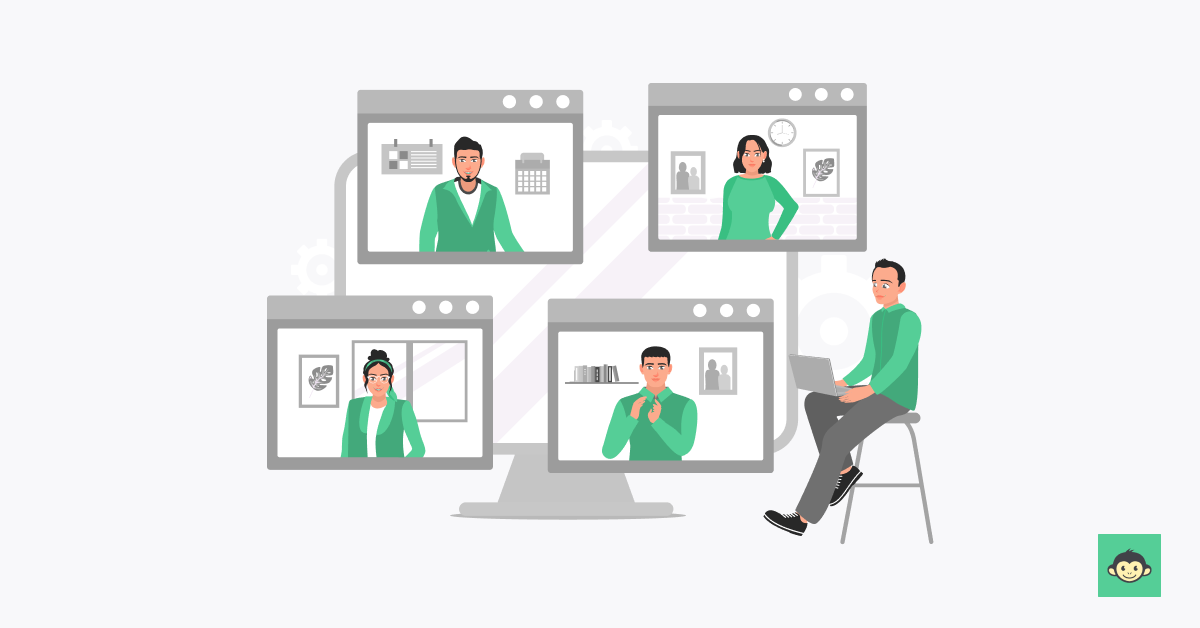 Employees are collaborating from a remote setup 