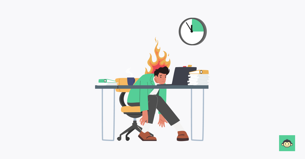 Employee is super stressed and burnt out, literally