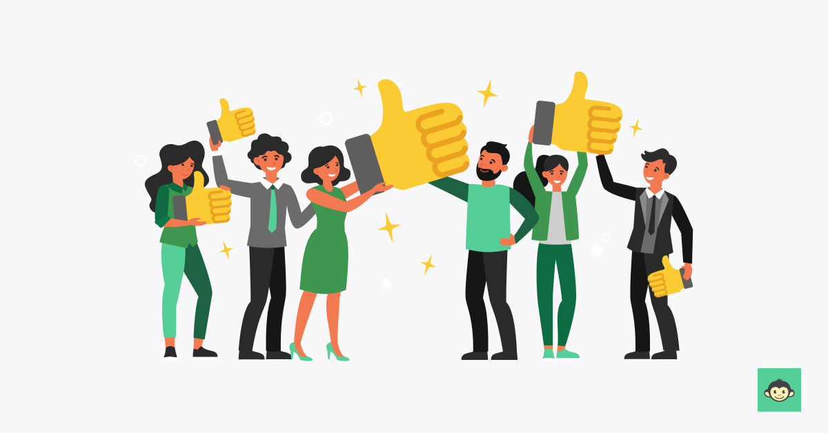 Employees are celebrating feedback together