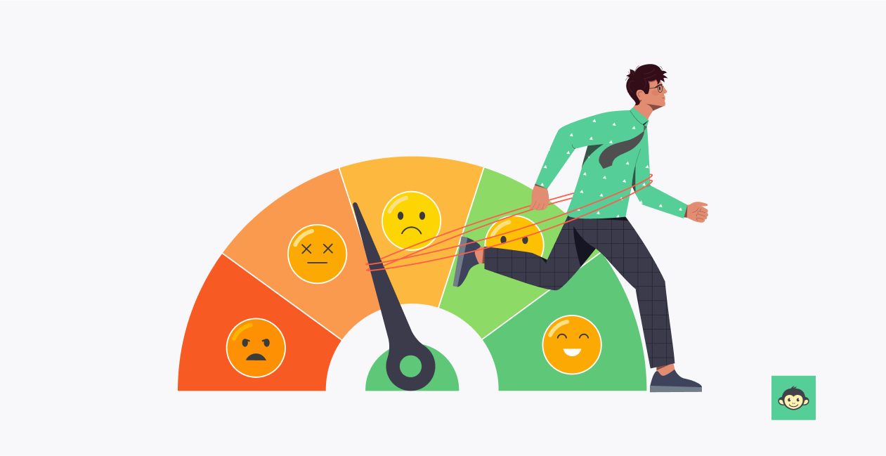 Employee measuring their job satisfaction 