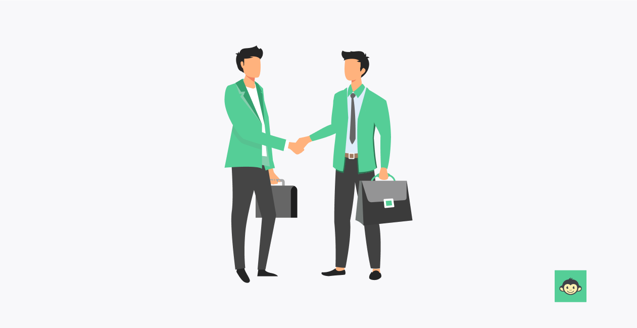Employer shaking hands with an employee