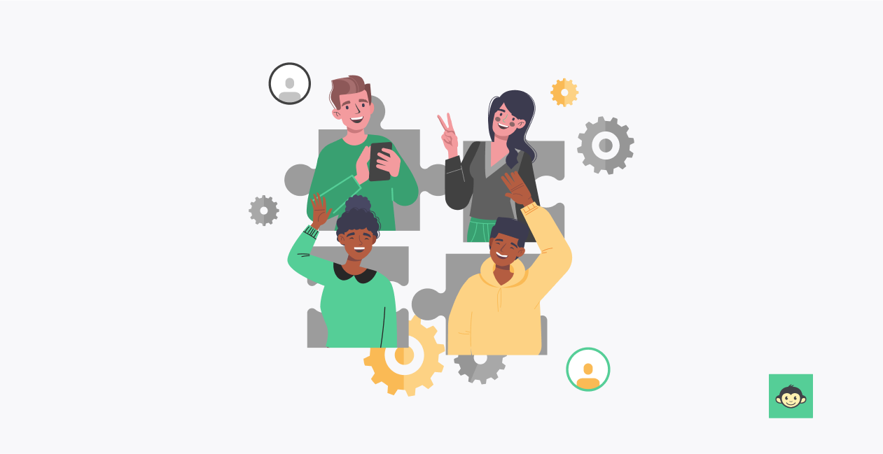 Employees are connecting together