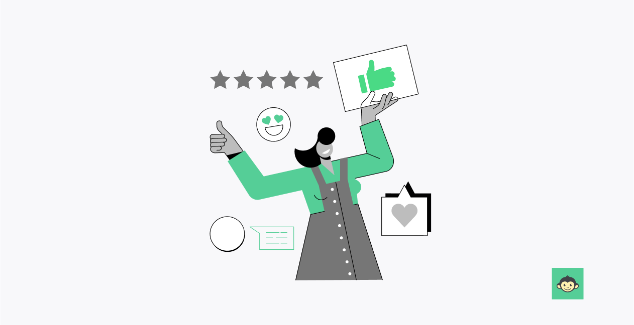 Employee is providing 5 star in the feedback survey