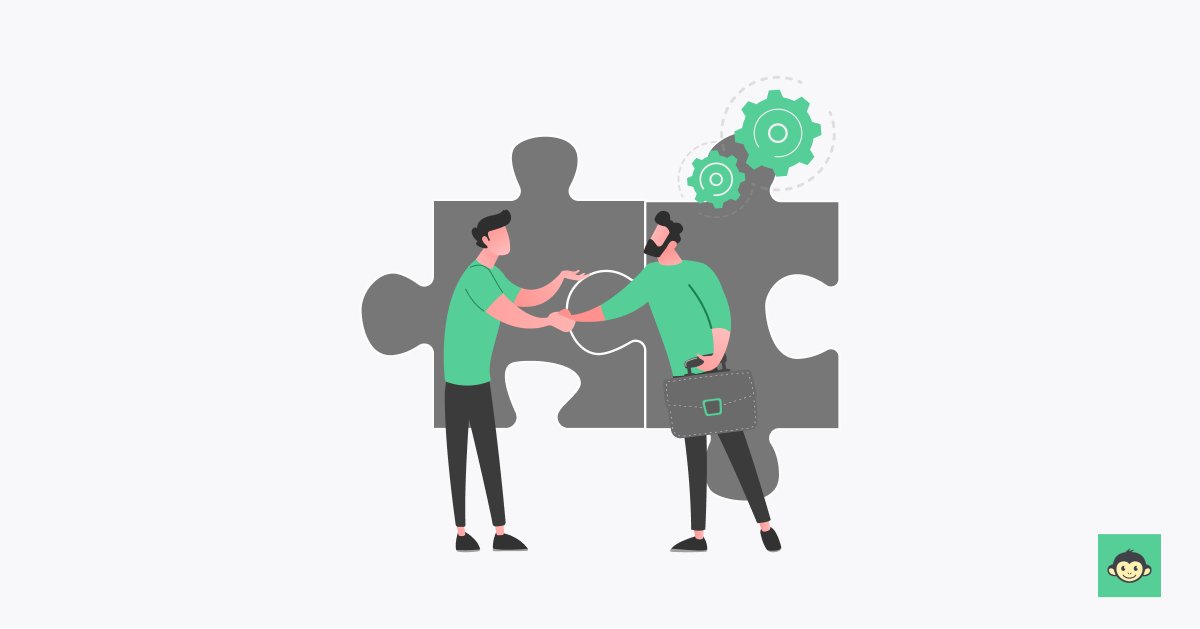Employer and employee connecting together to work effectively