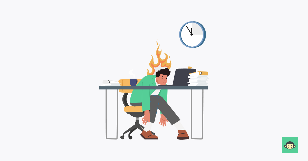 Employee is feeling burnt in the workplace