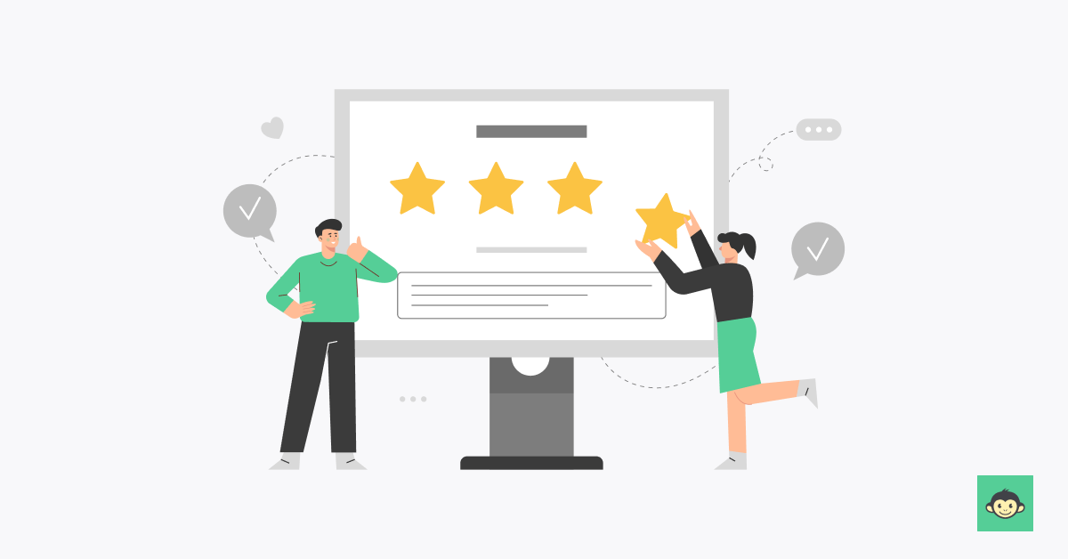 Employees are providing feedback in star rating 