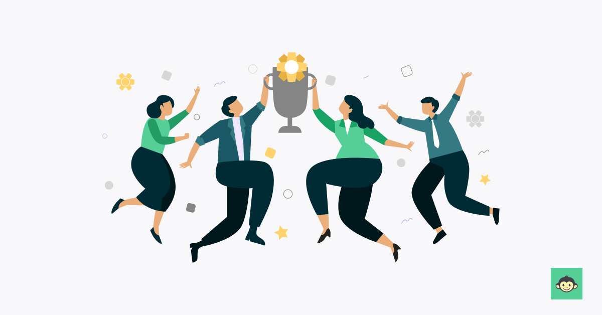 Employees are celebrating a victory in the workplace