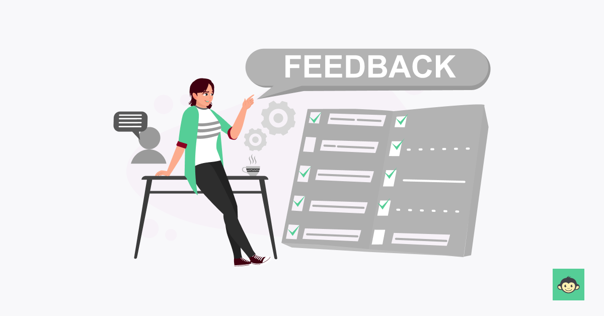 Employer reviewing employees feedback 