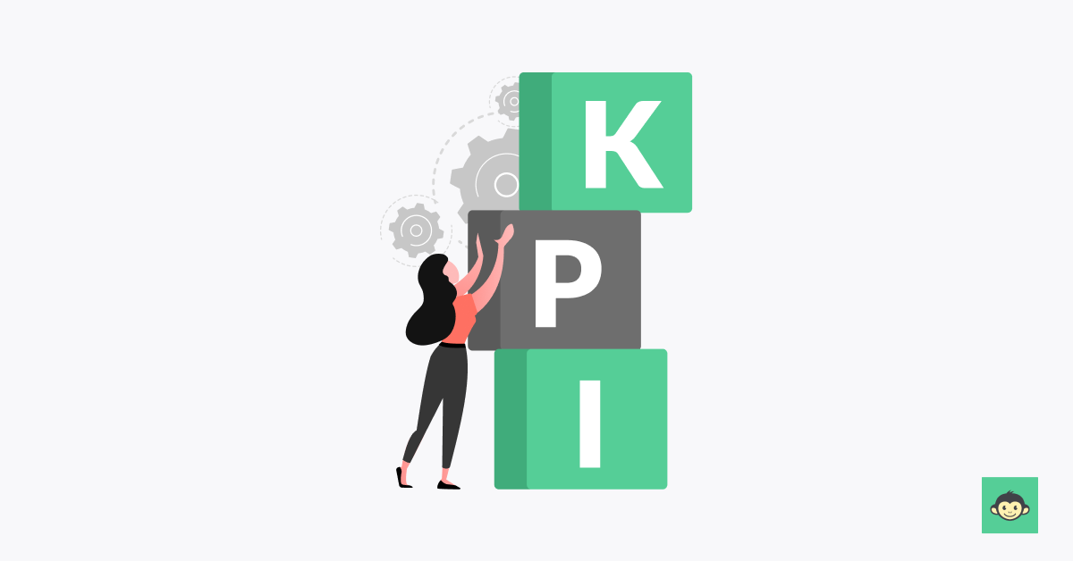 Employer building huge blocks that spells KPI