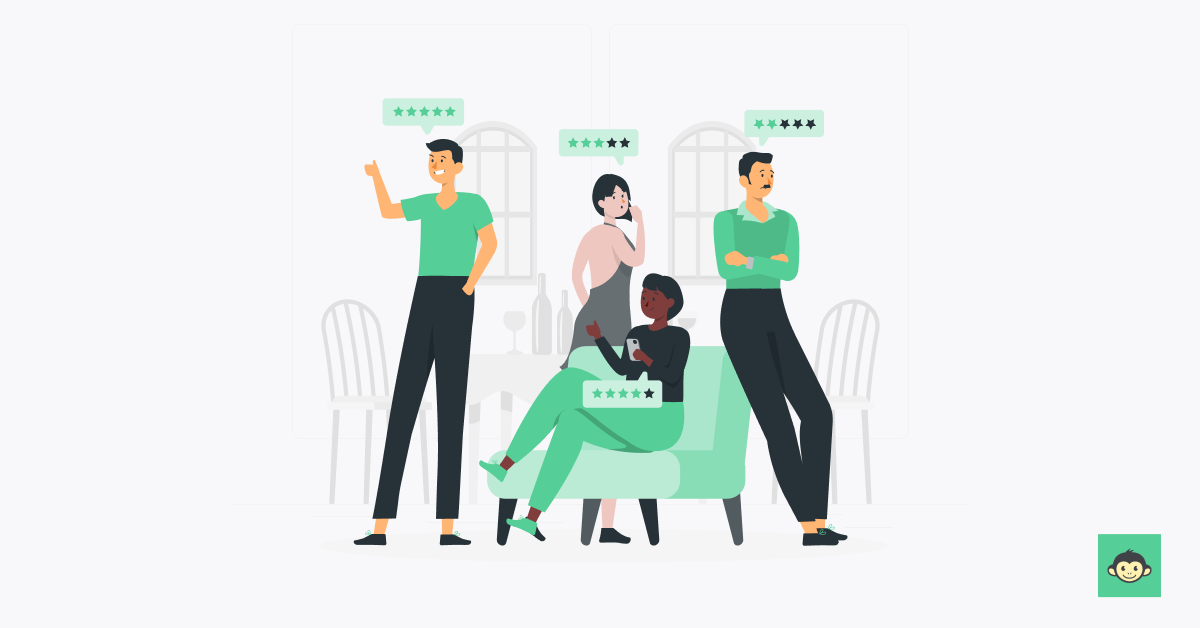 Employees are providing star rating feedback
