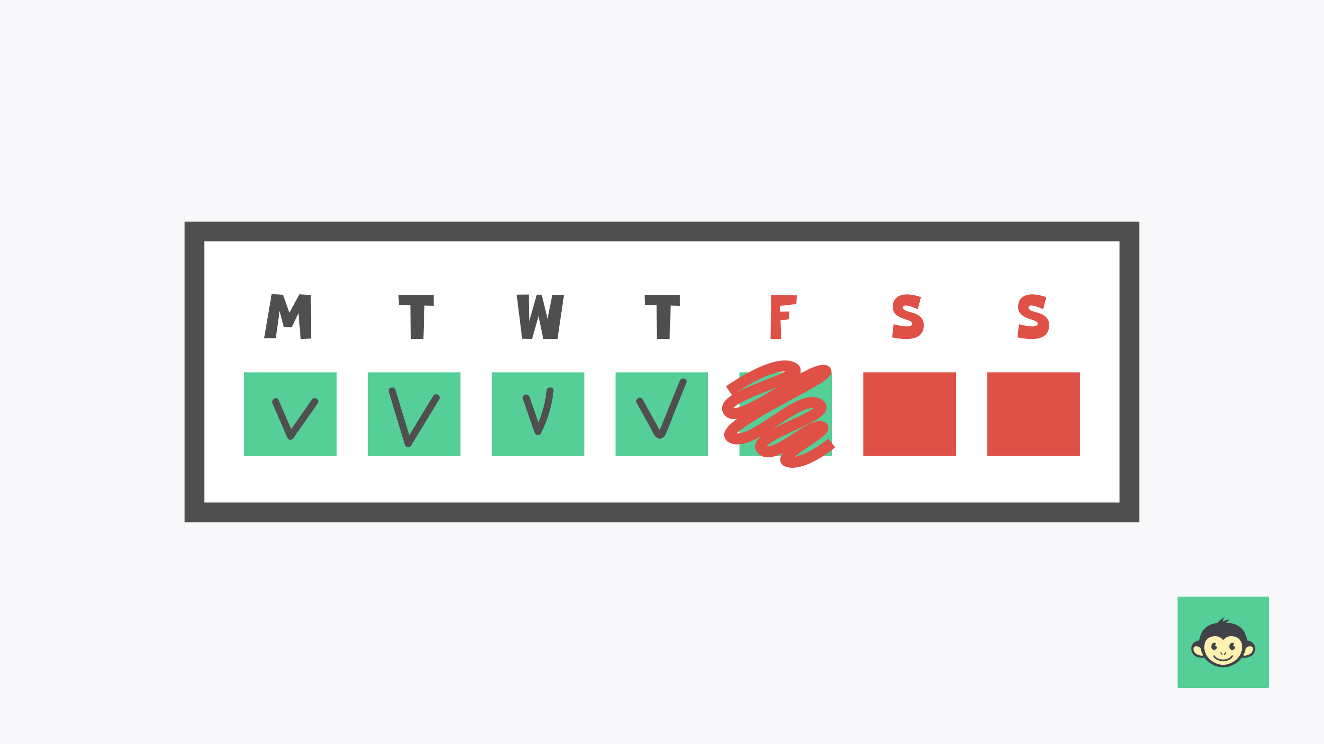 Four-day workweek calendar