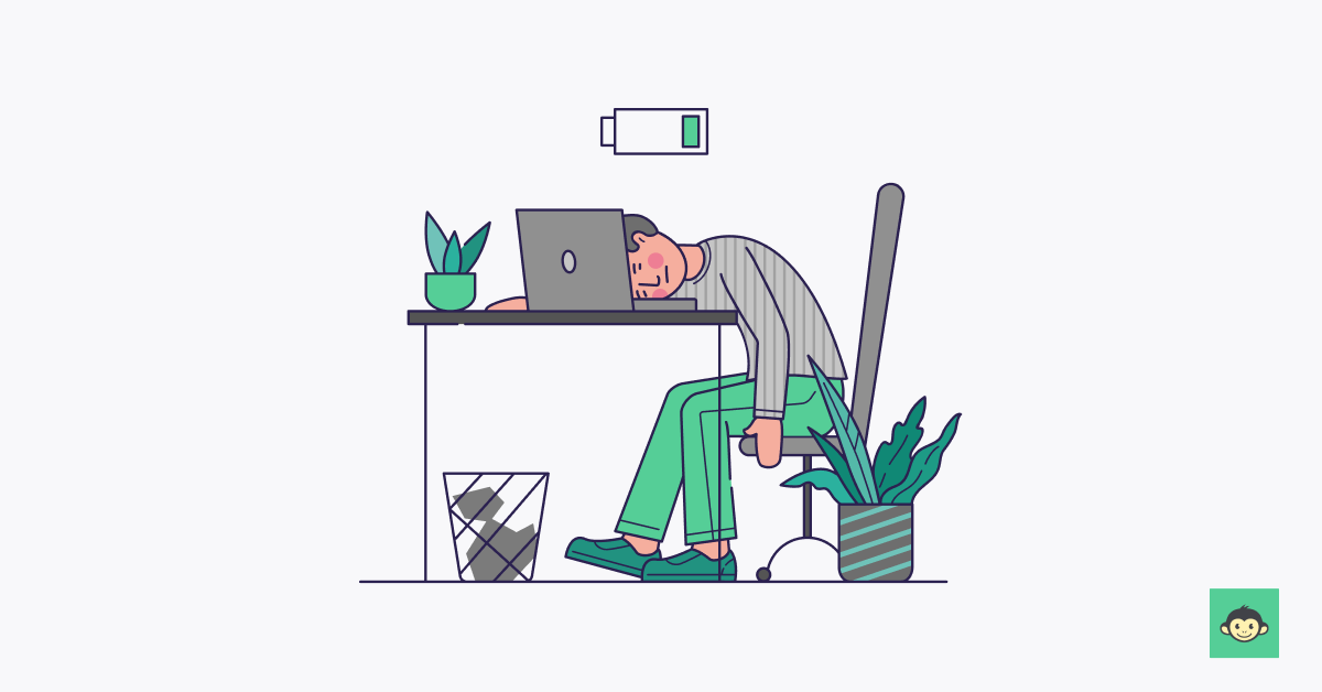 Remote worker feeling worked up 