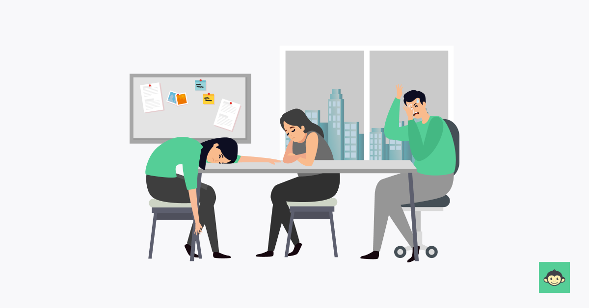 Employees feeling low in the workplace