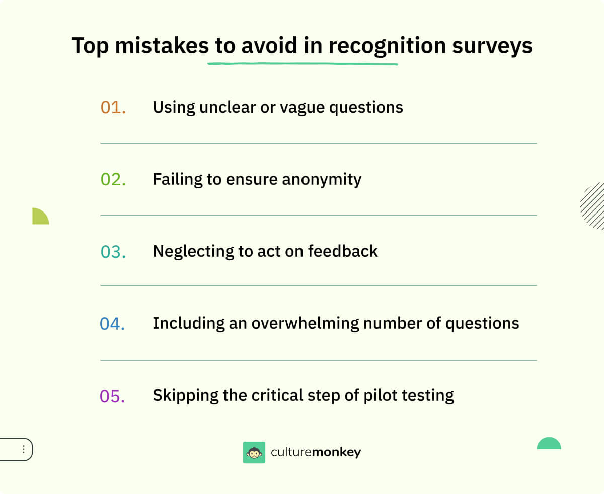 Top mistakes to avoid in recognition surveys