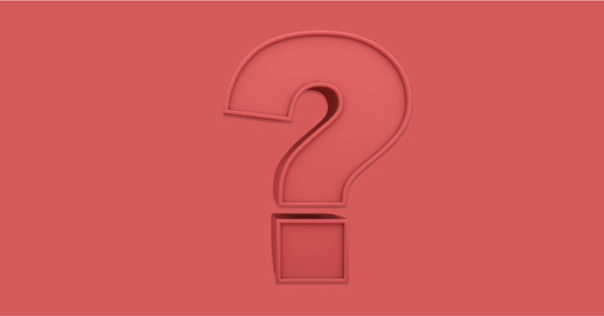 A big red question mark sign