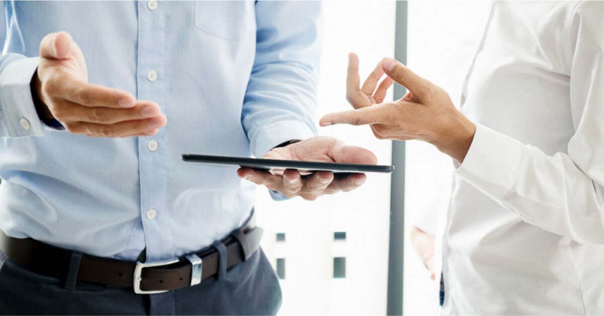 Employer is communicating to an employee about the survey