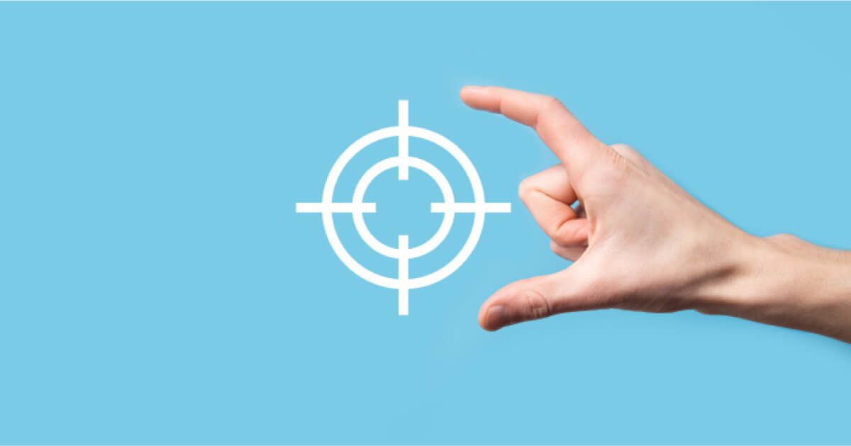 Person measuring a target graphic