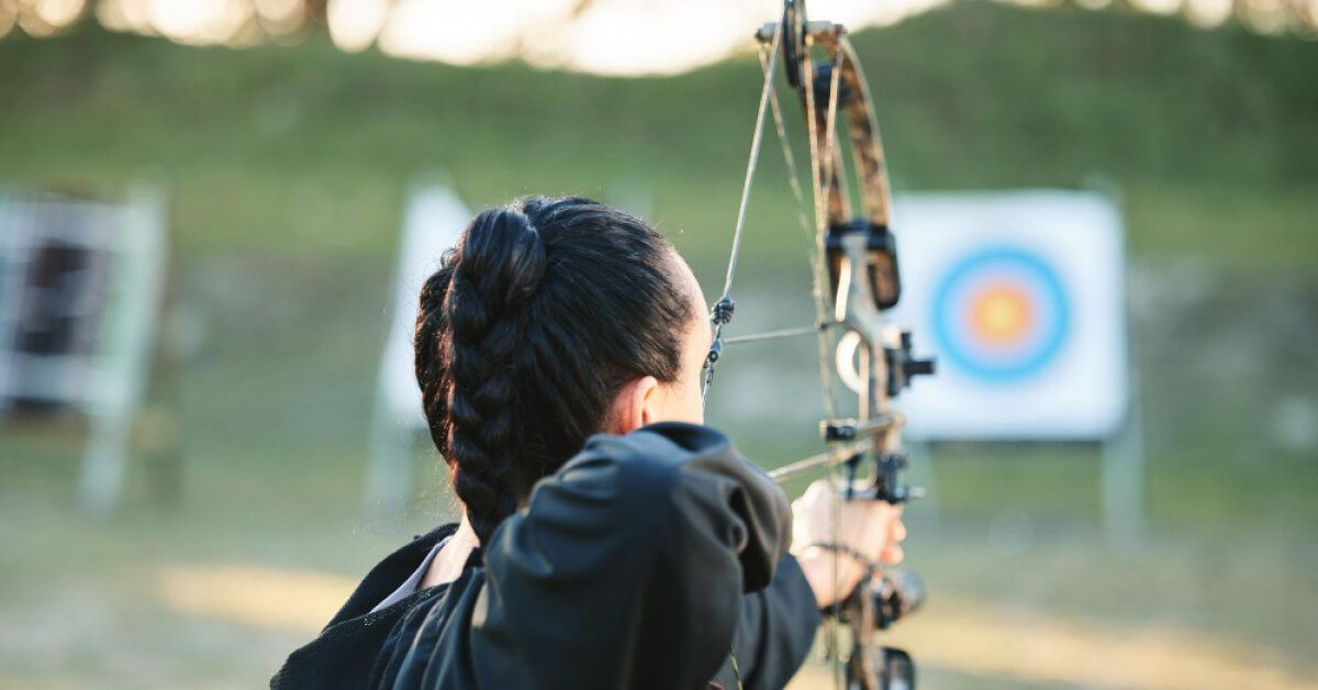 A woman shooting