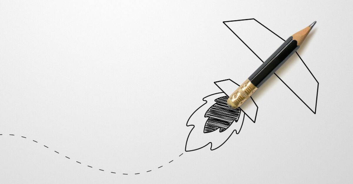 A pencil turned out to a rocket
