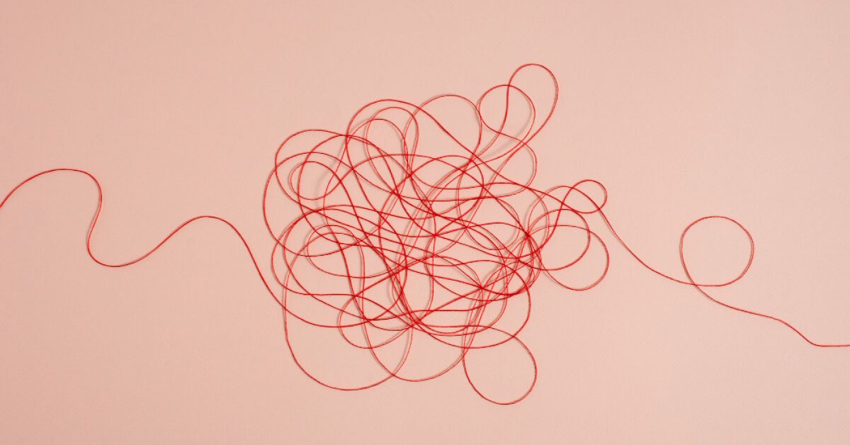 A tangled thread