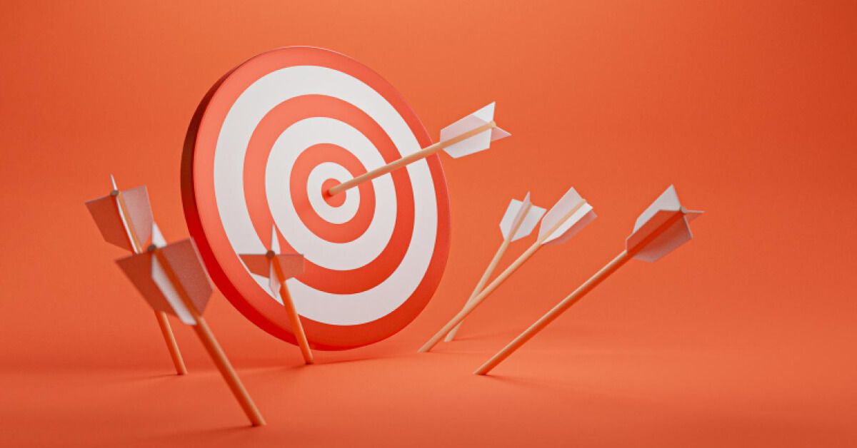 An arrow in a target board
