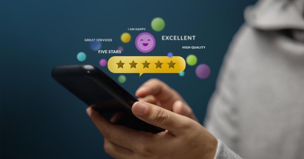 Person using a phone with holographic survey visuals over it