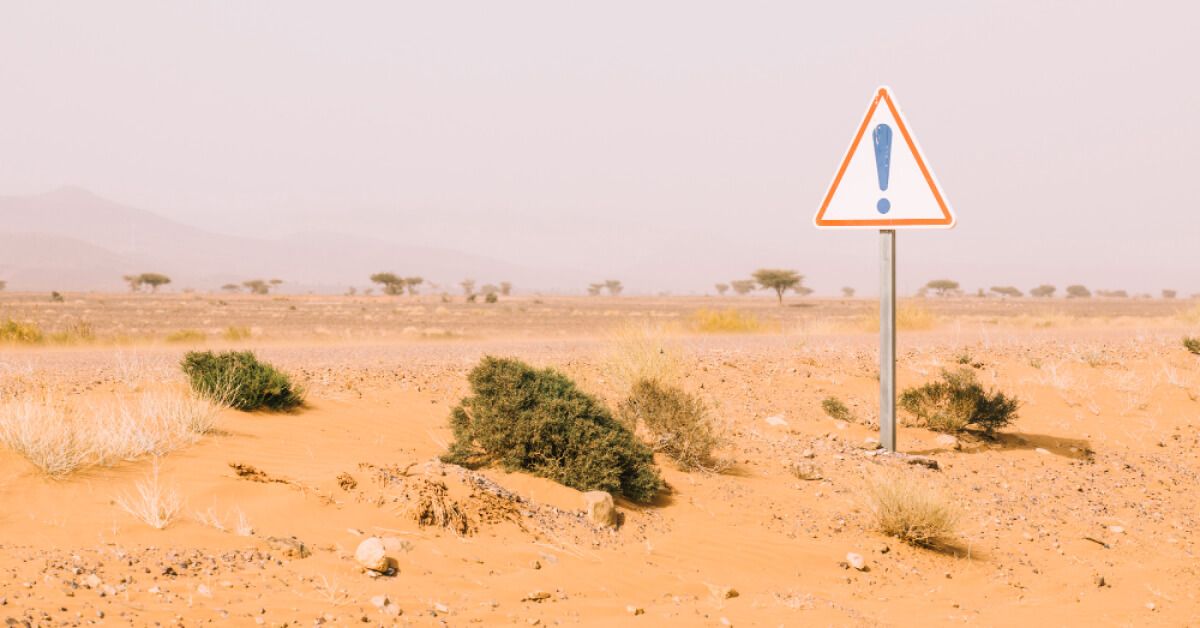 Roadside warning sign