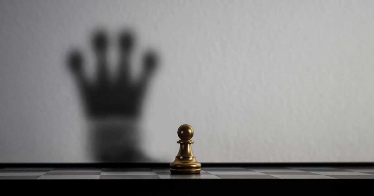 Shadow of a chess pawn
