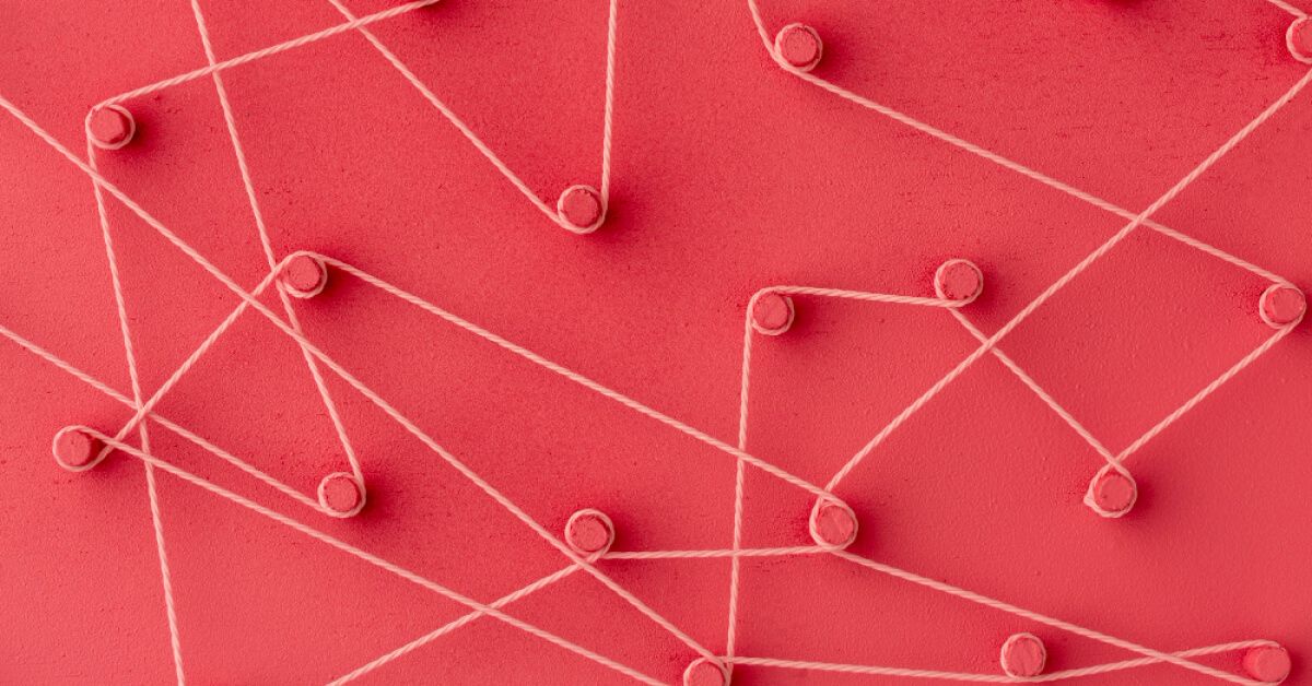 Strings tied together