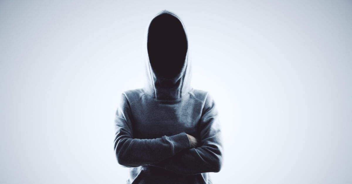 A man not showing his face