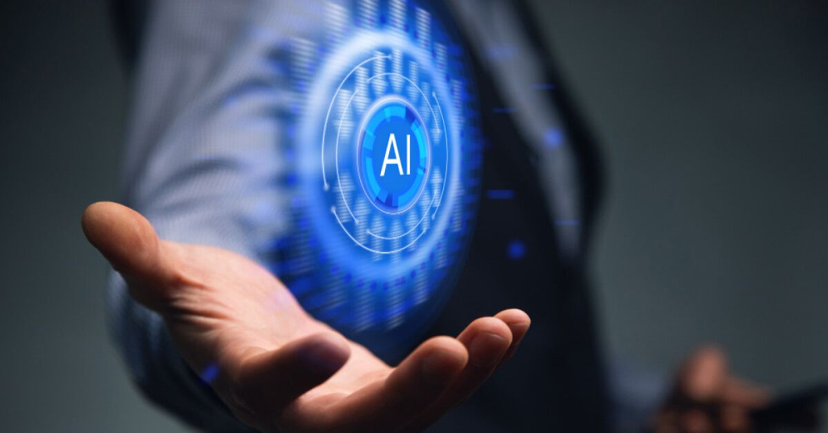 Person holding a holographic visual of an interface
