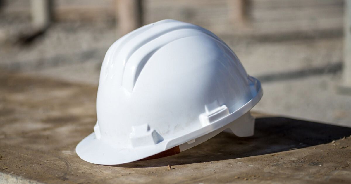 A construction helmet