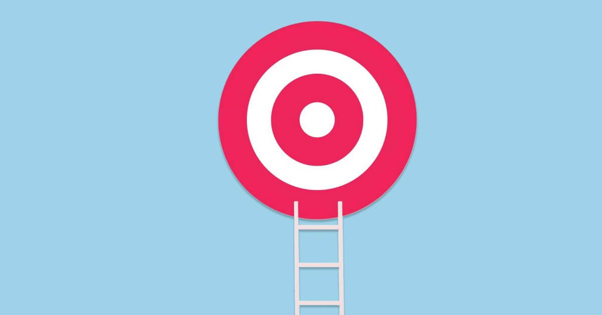 White ladder leading up to a target board