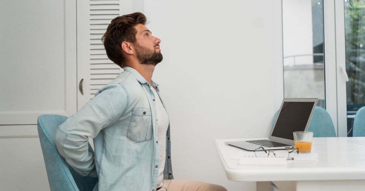 A man with back pain