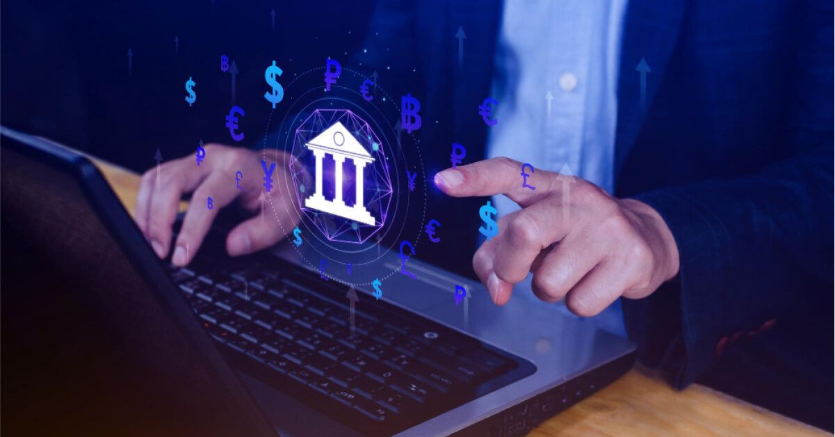 A man banking