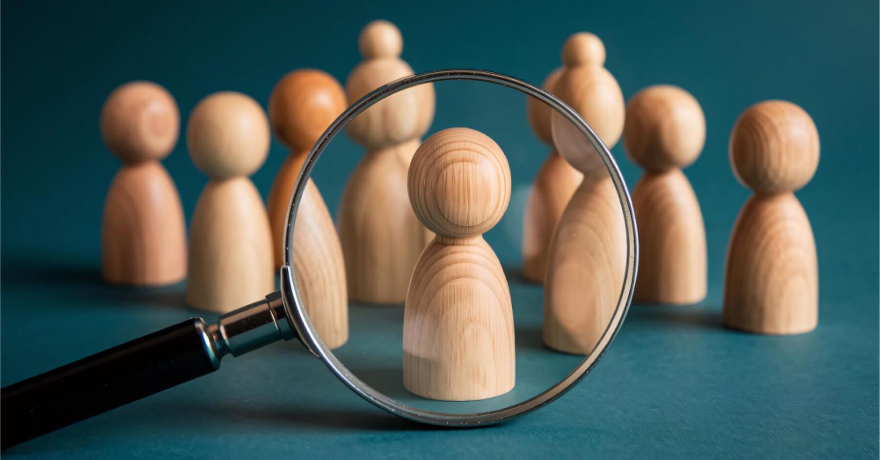 Zooming in on wooden people