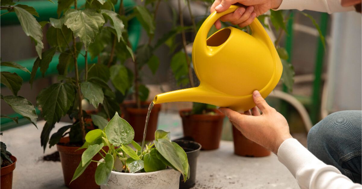 Plant being watered