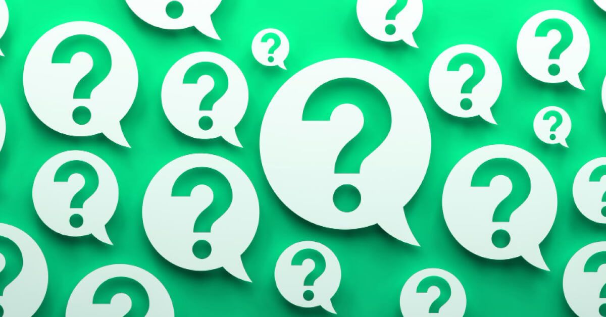 Question mark logos all over