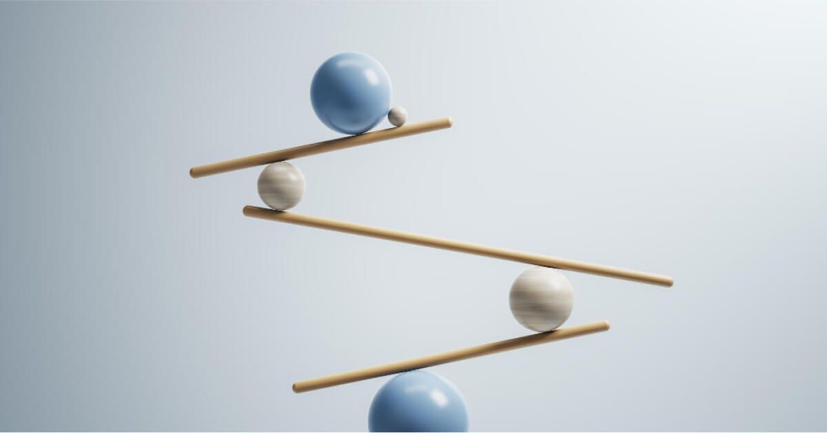 Balls being balanced on sticks