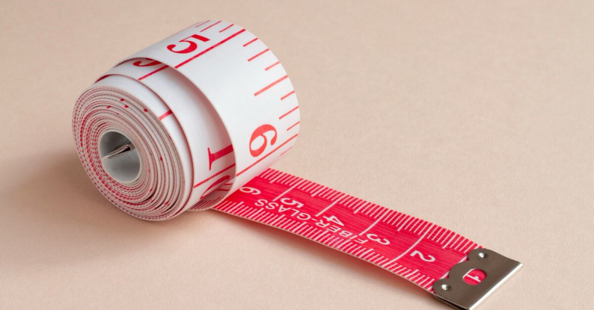 A measuring tape