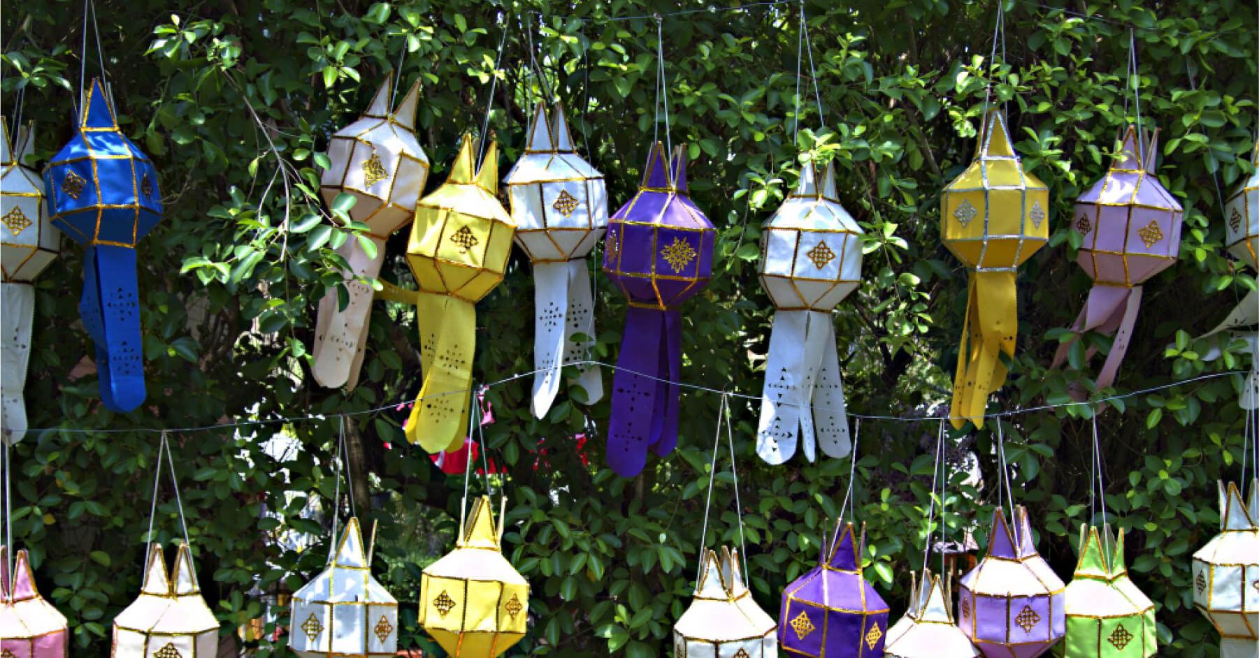 thailand lamp lanna tradition religion buddha sunlight shining