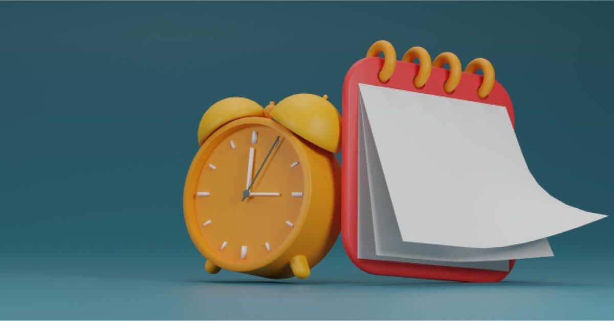Clock next to a clip pad