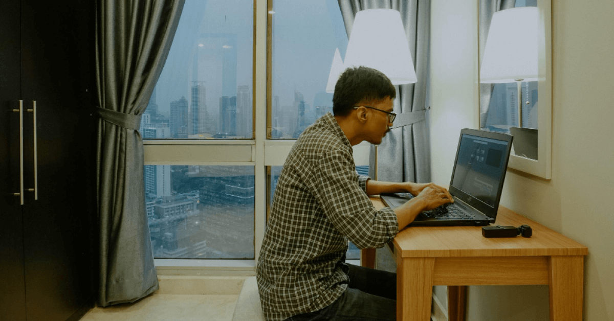 Employee working remotely