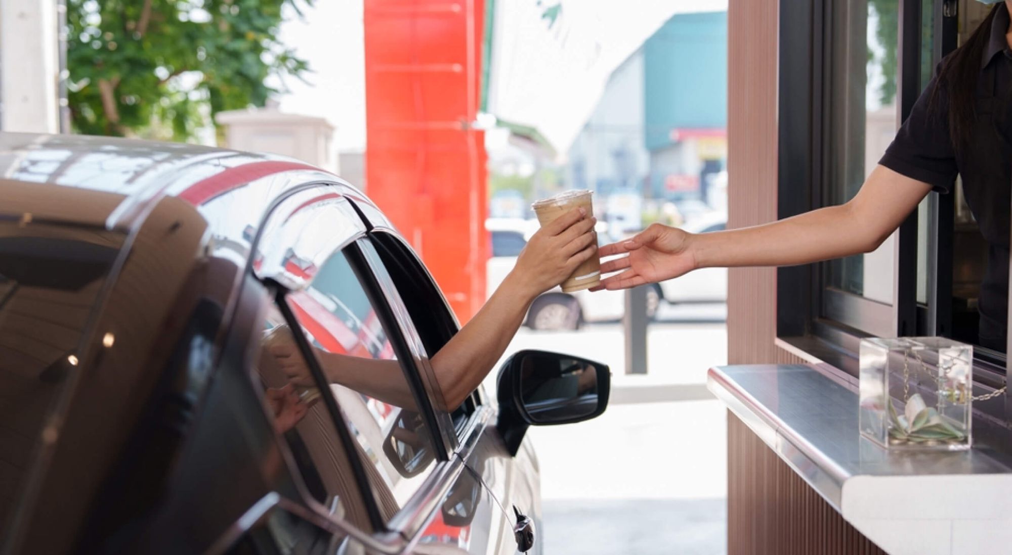 employee getting coffee