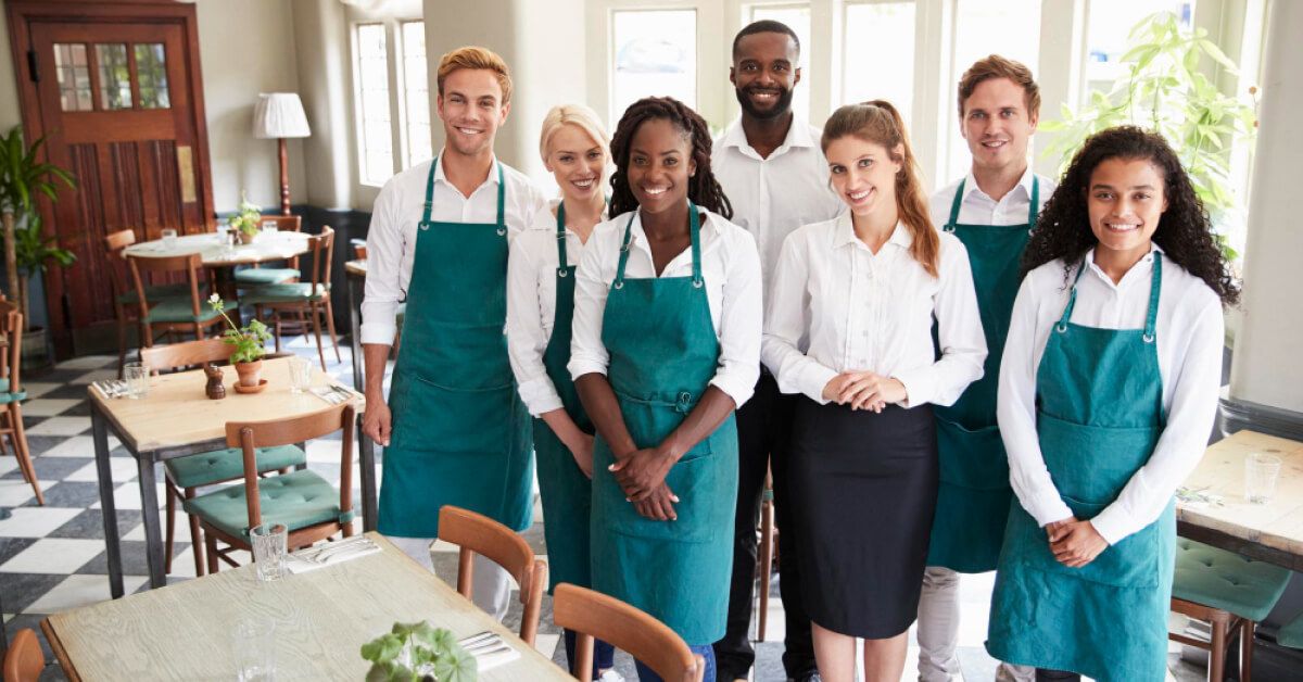 Group of employees standing together