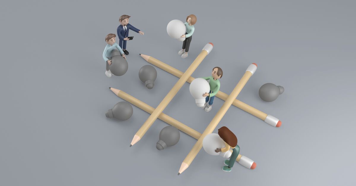 Busy workplace 3d rendition