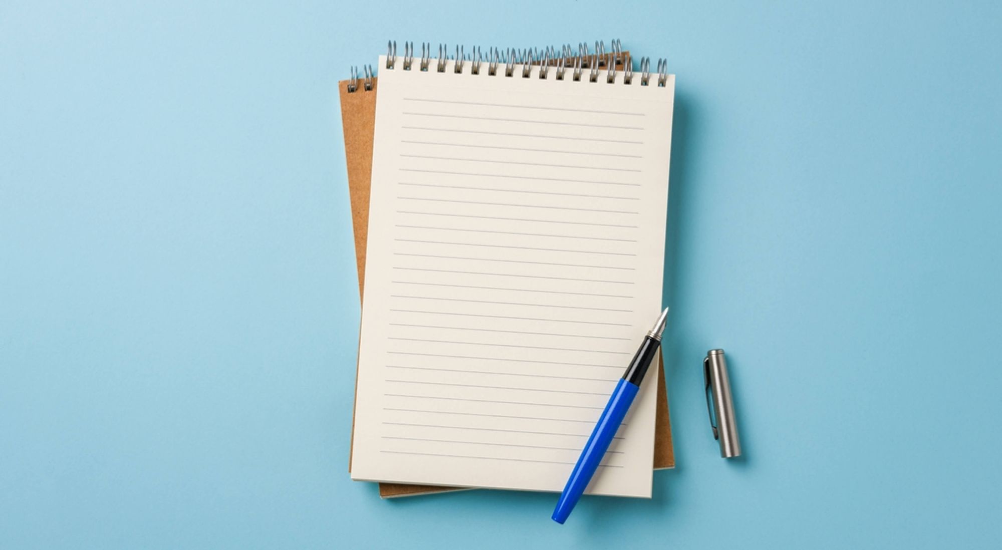 a notebook and pen
