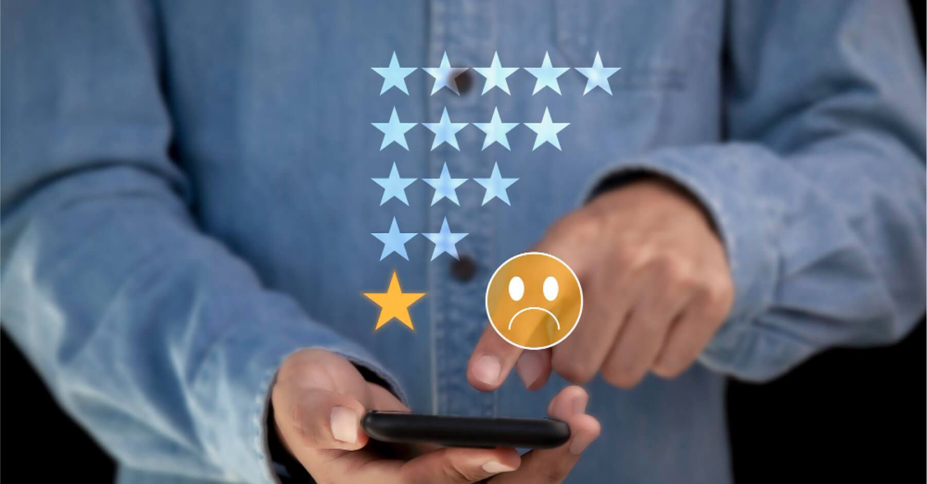 Employer checking all the stars with a sad emoji